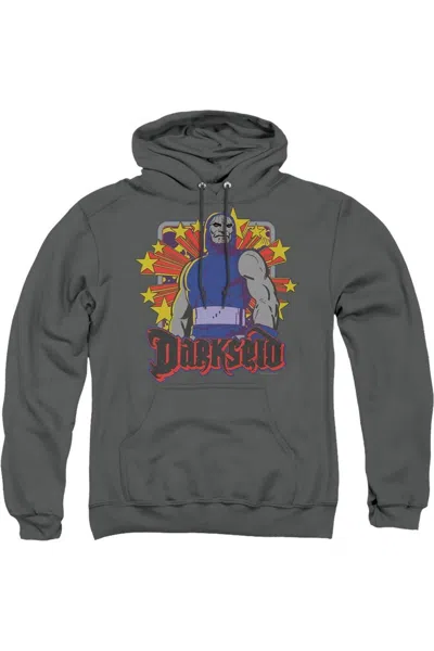 Gildan Dc Comics Darkseid Stars Adult Pull Over Hoodie / Hooded Sweatshirt In Pink