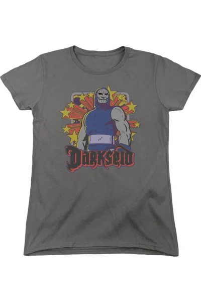 Gildan Dc Comics Darkseid Stars Short Sleeve Womens Tee / T-shirt In Pink