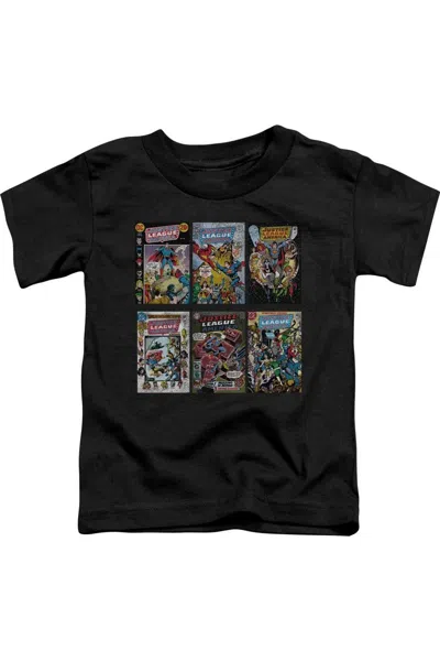 Gildan Kids' Dc Comics Dc Comics Covers Short Sleeve Youth Tee / T-shirt In Black