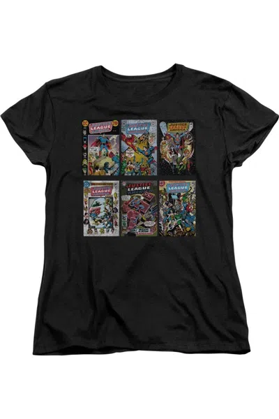 Gildan Dc Comics Dc Comics Covers Short Sleeve Womens Tee / T-shirt In Black