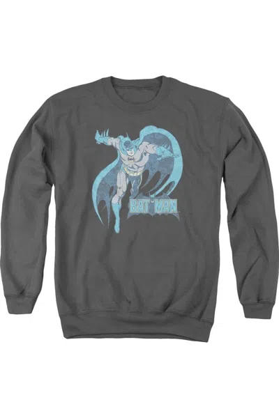 Gildan Dc Comics Desaturated Batman Adult Crewneck Sweatshirt In Pink