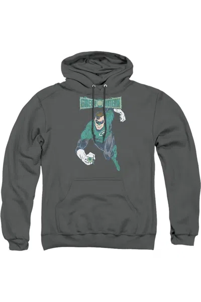 Gildan Dc Comics Desaturated Green Lantern Adult Pull Over Hoodie / Hooded Sweatshirt In Pink