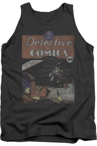 Gildan Dc Comics Detective #27 Distressed Adult Tank Top In Pink
