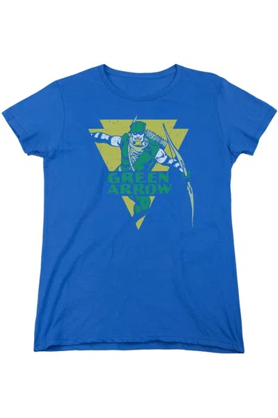 Gildan Dc Comics Distressed Arrow Short Sleeve Womens Tee / T-shirt In Blue
