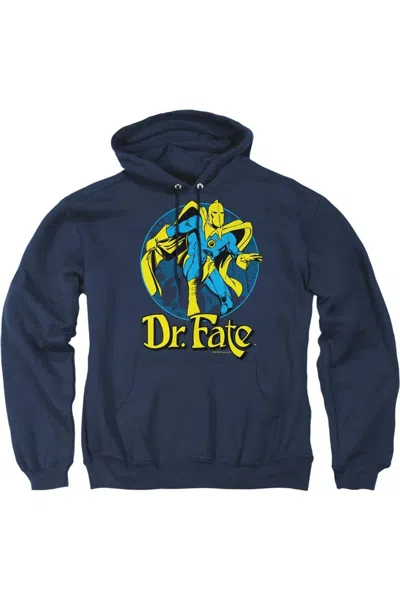 Gildan Dc Comics Dr Fate Ankh Adult Pull Over Hoodie / Hooded Sweatshirt In Blue
