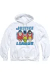 Gildan Dc Comics Faces Of Justice Adult Pull Over Hoodie / Hooded Sweatshirt In White