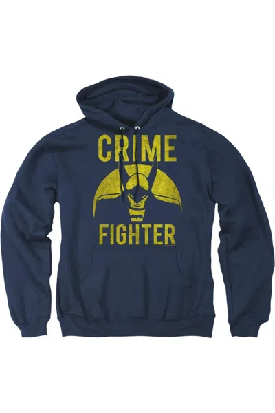 Gildan Dc Comics Fight Crime Adult Pull Over Hoodie / Hooded Sweatshirt In Blue