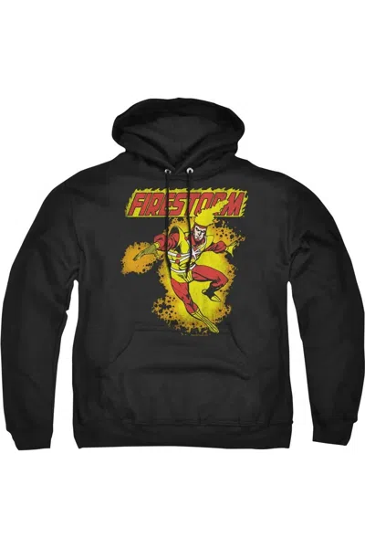 Gildan Dc Comics Firestorm Adult Pull Over Hoodie / Hooded Sweatshirt In Black