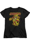 Gildan Dc Comics Firestorm Short Sleeve Womens Tee / T-shirt In Black