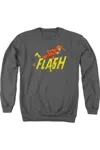 Gildan Dc Comics Flash 8 Bit Flash Adult Crewneck Sweatshirt In Black