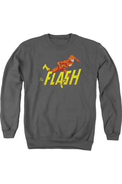 Gildan Dc Comics Flash 8 Bit Flash Adult Crewneck Sweatshirt In Black