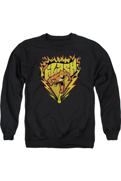 Gildan Dc Comics Flash Blazing Speed Adult Crewneck Sweatshirt In Black