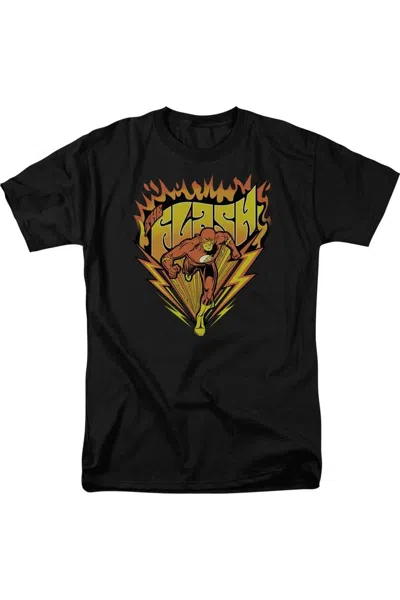 Gildan Dc Comics Flash Blazing Speed Short Sleeve Adult Tee / T-shirt In Black