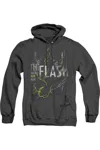 Gildan Dc Comics Flash Bold Flash Adult Heather Hoodie / Hooded Sweatshirt In Black