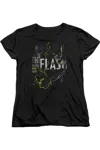 Gildan Dc Comics Flash Bold Flash Short Sleeve Women´s Tee / T-shirt In Black
