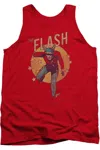 Gildan Dc Comics Flash Circle & Stars Adult Tank Top In Red