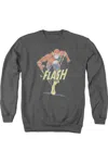 Gildan Dc Comics Flash Desaturated Flash Adult Crewneck Sweatshirt In Pink