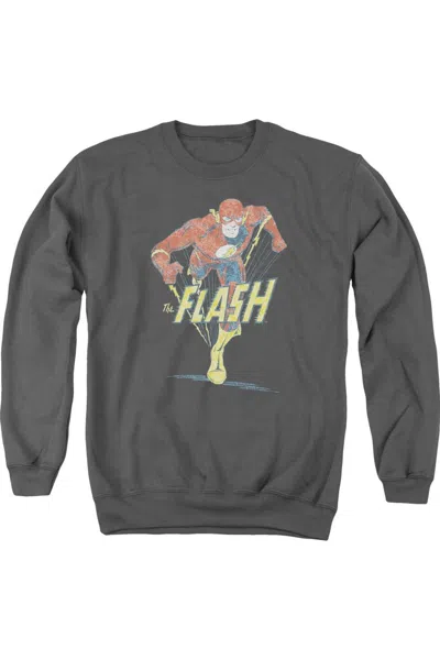 Gildan Dc Comics Flash Desaturated Flash Adult Crewneck Sweatshirt In Pink