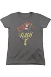 Gildan Dc Comics Flash Desaturated Flash Short Sleeve Womens Tee / T-shirt In Pink