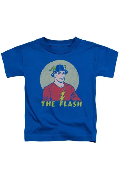 Gildan Kids' Dc Comics Flash Faded Circle Short Sleeve Juvenile Tee / T-shirt In Animal Print