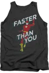 Gildan Dc Comics Flash Faster Than You Adult Tank Top In Pink