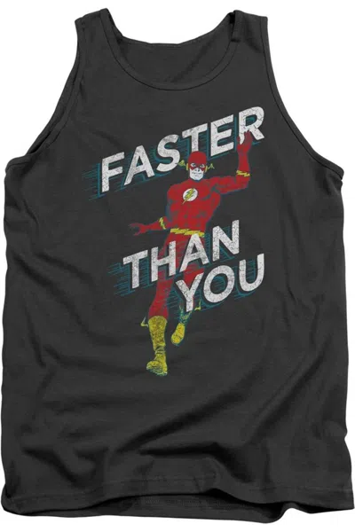 Gildan Dc Comics Flash Faster Than You Adult Tank Top In Pink