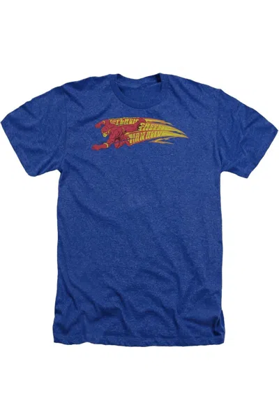 Gildan Dc Comics Flash Fastest Man Alive Adult Heather Tee / T-shirt In Blue