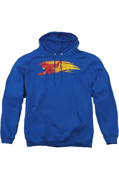 Gildan Dc Comics Flash Fastest Man Alive Adult Pull Over Hoodie / Hooded Sweatshirt In Blue