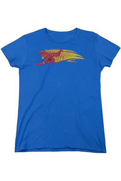 Gildan Dc Comics Flash Fastest Man Alive Short Sleeve Women´s Tee / T-shirt In Blue