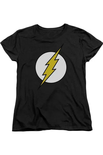 Gildan Dc Comics Flash Fl Classic Short Sleeve Womens Tee / T-shirt In Black