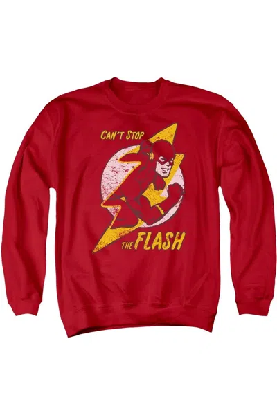 Gildan Dc Comics Flash Flash Bolt Adult Crewneck Sweatshirt In Red