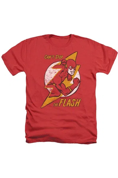 Gildan Kids' Dc Comics Flash Flash Bolt Adult Heather Tee / T-shirt In Red