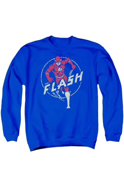 Gildan Dc Comics Flash Flash Comics Adult Crewneck Sweatshirt In Blue