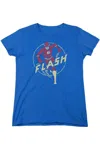 Gildan Dc Comics Flash Flash Comics Short Sleeve Womens Tee / T-shirt In Blue