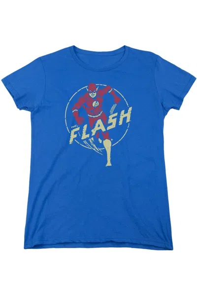 Gildan Dc Comics Flash Flash Comics Short Sleeve Womens Tee / T-shirt In Blue