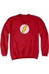 Gildan Dc Comics Flash Rough Flash Logo Adult Crewneck Sweatshirt In Red