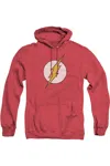 Gildan Dc Comics Flash Flash Logo Adult Heather Hoodie / Hooded Sweatshirt In Red