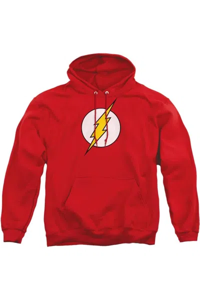 Gildan Dc Comics Flash Flash Logo Adult Pull Over Hoodie / Hooded Sweatshirt In Red