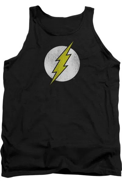 Gildan Dc Comics Flash Flash Logo Distressed Adult Tank Top In Black