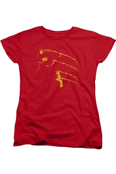 Gildan Dc Comics Flash Flash Min Short Sleeve Womens Tee / T-shirt In Red