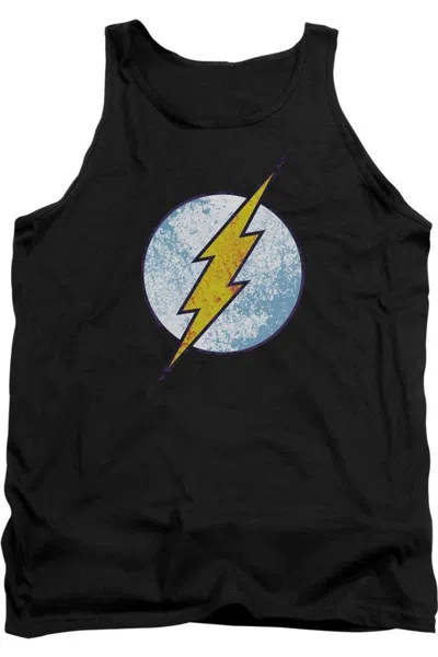 Gildan Dc Comics Flash Flash Neon Distress Logo Adult Tank Top In Black