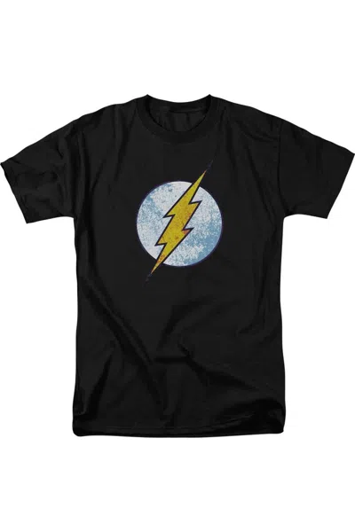 Gildan Dc Comics Flash Flash Neon Distress Logo Short Sleeve Adult Tee / T-shirt In Black