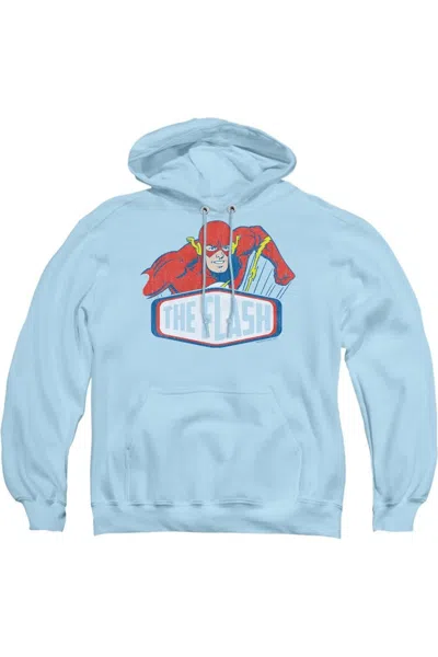 Gildan Dc Comics Flash Flash Sign Adult Pull Over Hoodie / Hooded Sweatshirt In Blue