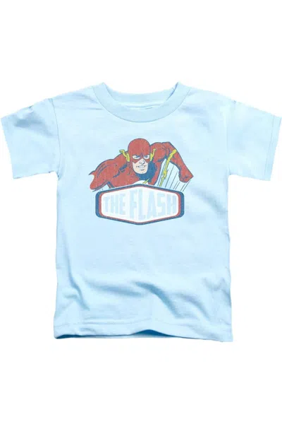 Gildan Kids' Dc Comics Flash Flash Sign Short Sleeve Juvenile Tee / T-shirt In Blue