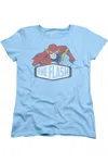 Gildan Dc Comics Flash Flash Sign Short Sleeve Womens Tee / T-shirt In Blue