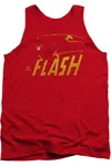 Gildan Dc Comics Flash Flash Speed Distressed Adult Tank Top In Red
