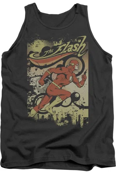 Gildan Dc Comics Flash Just Passing Through Adult Tank Top In Pink