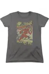 Gildan Dc Comics Flash Just Passing Through Short Sleeve Women´s Tee / T-shirt In Pink