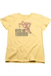 Gildan Dc Comics Flash Keep On Truckin Short Sleeve Womens Tee / T-shirt In Yellow