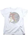 Gildan Dc Comics Flash Retro Flash Iron On Short Sleeve Womens Tee / T-shirt In White